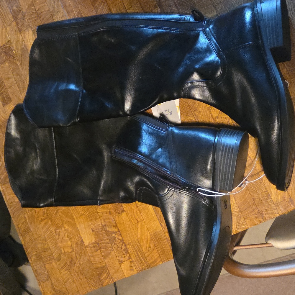 a new day Black Knee-High Boots